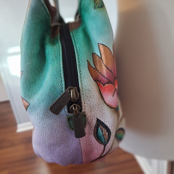Authentic anuschka hand painted signed leather purse bag - Picture 4 of 10